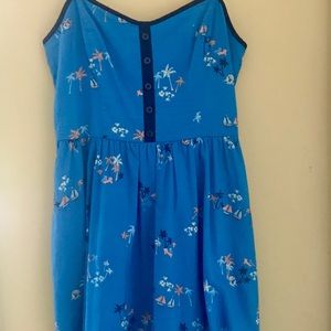 LC Lauren Conrad Blue Dress Fit & Flare